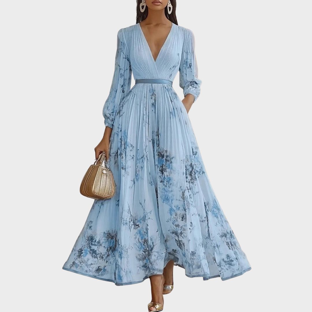 Georgina | V-Neck A-Line Midi Dress